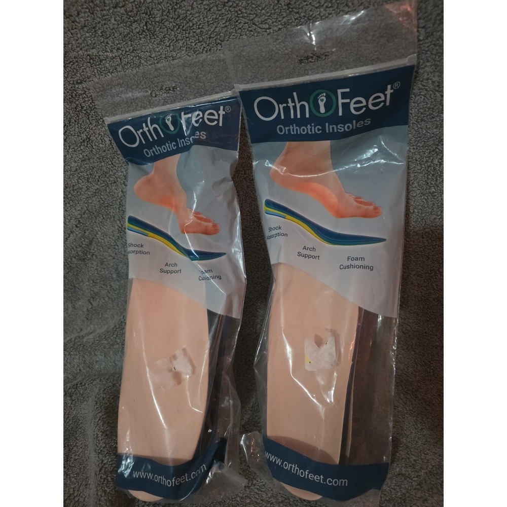 Ortho Feet Orthotic Insoles Womens Size 8.5 M Shock Absorption Arch Support Foam
